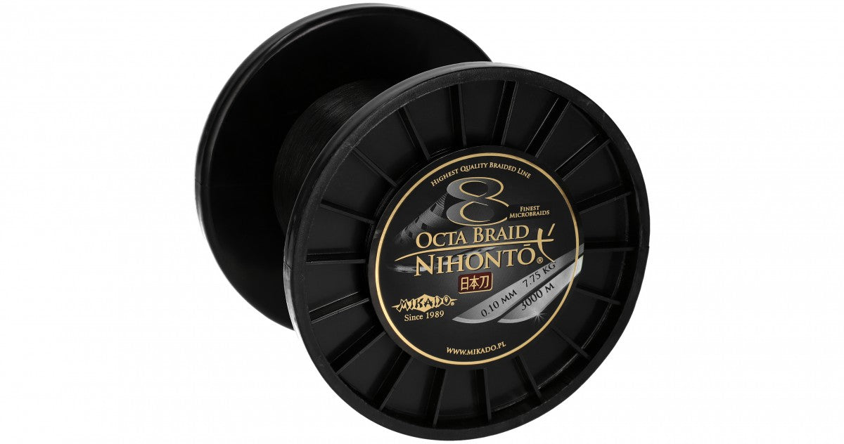 Fir Textil Mikado Nihonto Octa Braid Black 3000m 0.23mm 20.8kg 3000m