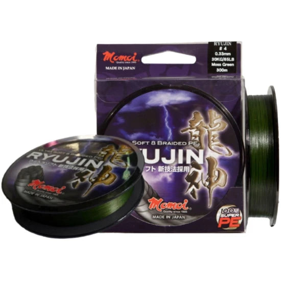 Fir Textil Momoi Ryujin Pe Braided, Moss Green, 25kg, 0.28mm, 300m