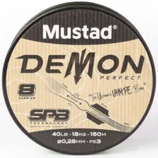 Fir Textil Mustad Demon Perfect Braid 8, Chartreuse, 0.10mm, 4.5kg, 150m
