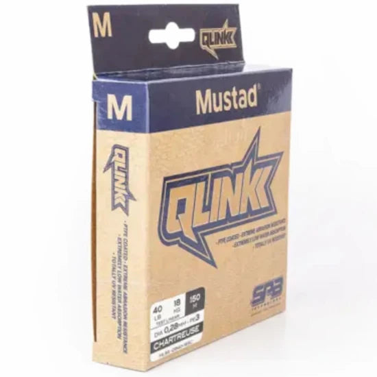 Fir Textil Mustad Qlink Braid, Charteuse, 0.10mm, 4.5kg, 150m