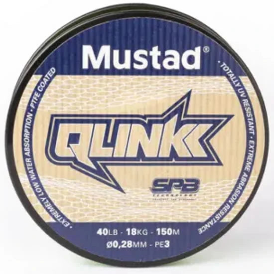 Fir Textil Mustad Qlink Braid, Charteuse, 0.16mm, 8.2kg, 150m