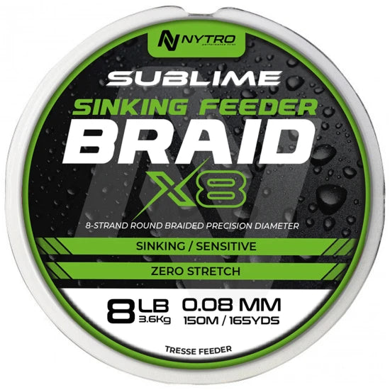 Fir Textil Nytro Sublime X8 Sinking Feeder 0.08mm, 3.6kg, 150m
