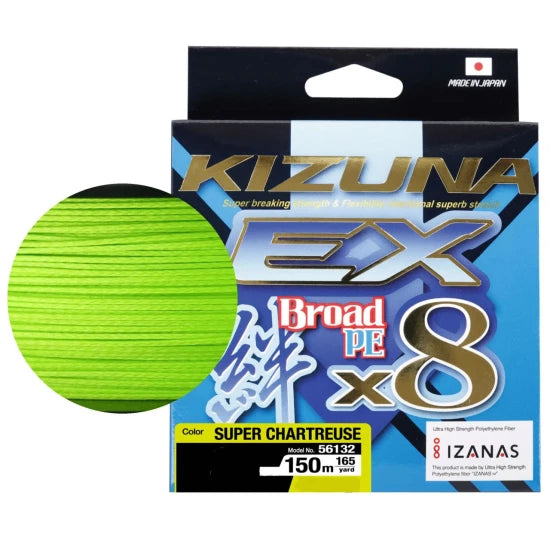 Fir Textil Owner Kizuna Ex X8 Broad, Super Chartreuse, 0.17mm, 9.90kg, 150m