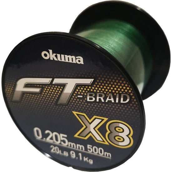 Fir Textil Okuma Ft Braid X8 Green 500m 0.20mm 9.10kg