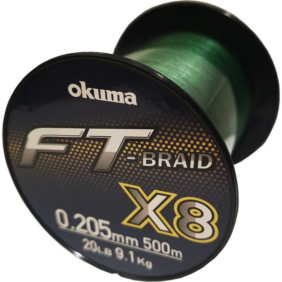 Fir Textil Okuma FT Braid X8 Green 500m 0.20mm 9.10kg