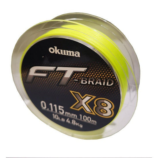 Fir Textil Okuma FT Braid X8 Yellow 100m 0.26mm 13.6kg
