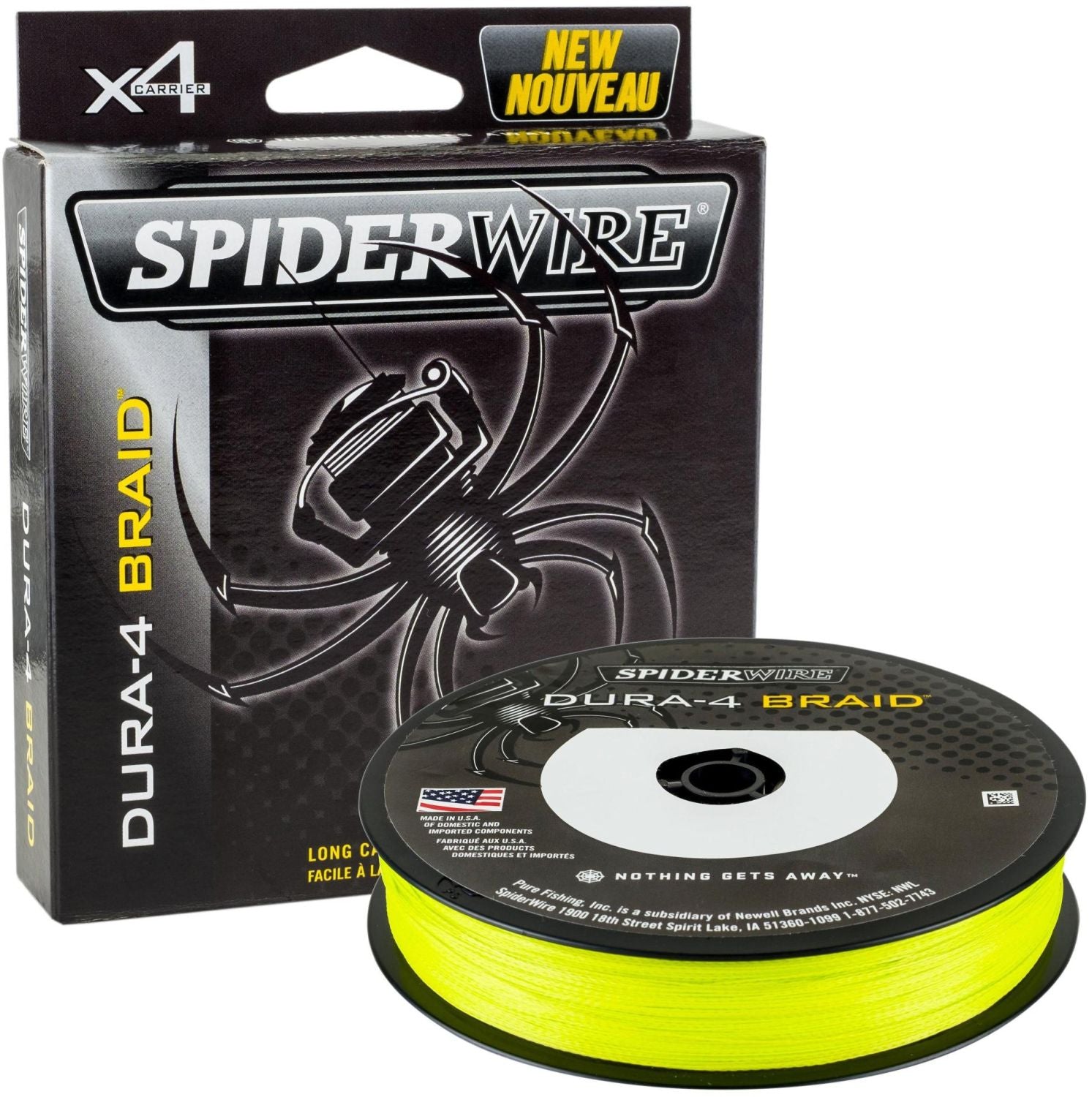 Fir Textil SPIDERWIRE Dura 4X, Yellow, 23.2kg, 0.25mm, 150m