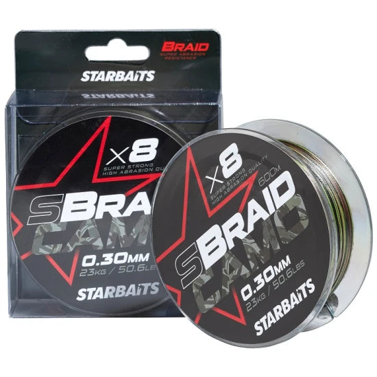 Fir Textil Starbaits S Camo X8, 600m, 0.30mm, 23kg