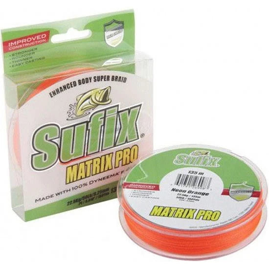 Fir Textil Sufix Matrix Pro, Orange, 135m, 0.12mm, 8.1kg/18lbs