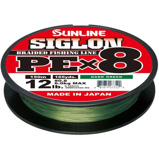Fir Textil Sunline Siglon Pe X8, Dark Green, 0.108mm, 2.9kg, 150m