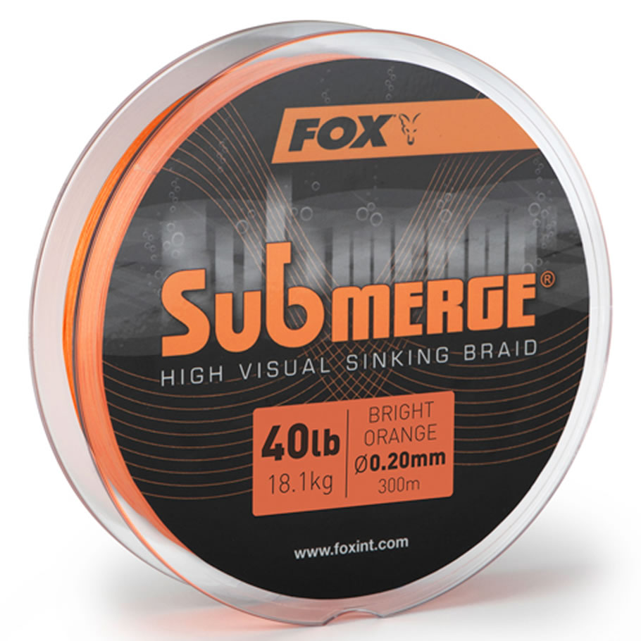 Fir Textil Scufundator Fox Submerge Bright Orange Sinking Braid 300m, 0.20mm, 40lb