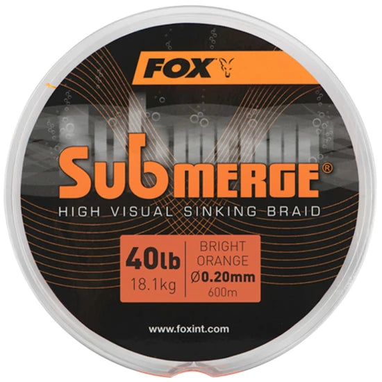 Fir Textil Scufundator Fox Submerge Bright Orange Sinking Braid 600m, 0.20mm, 40lb