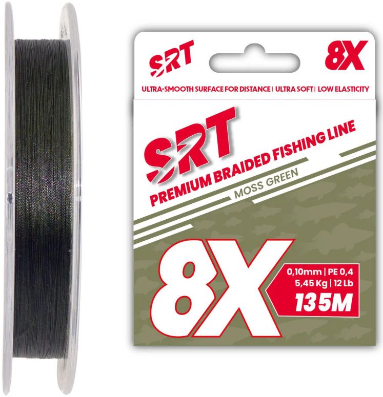 Fir Textil Sert 8X SRT Moss Green, 0.12mm, 7.27kg, 135m