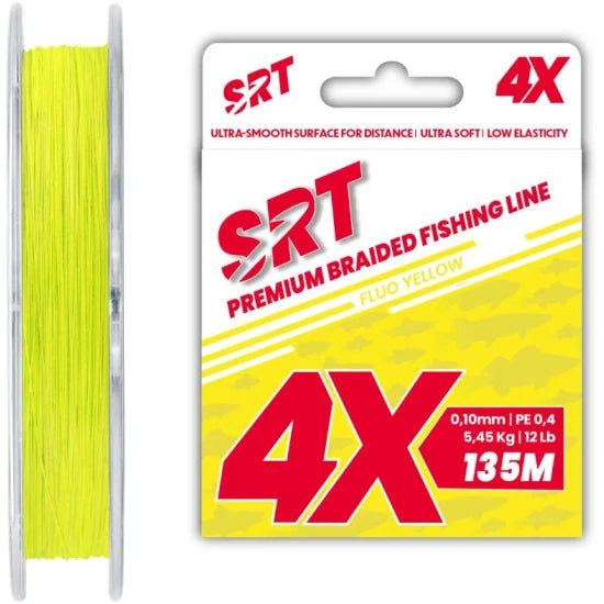 Fir Textil Sert Srt 4x, Fluo Yellow, 10kg, 0.18mm, 135m