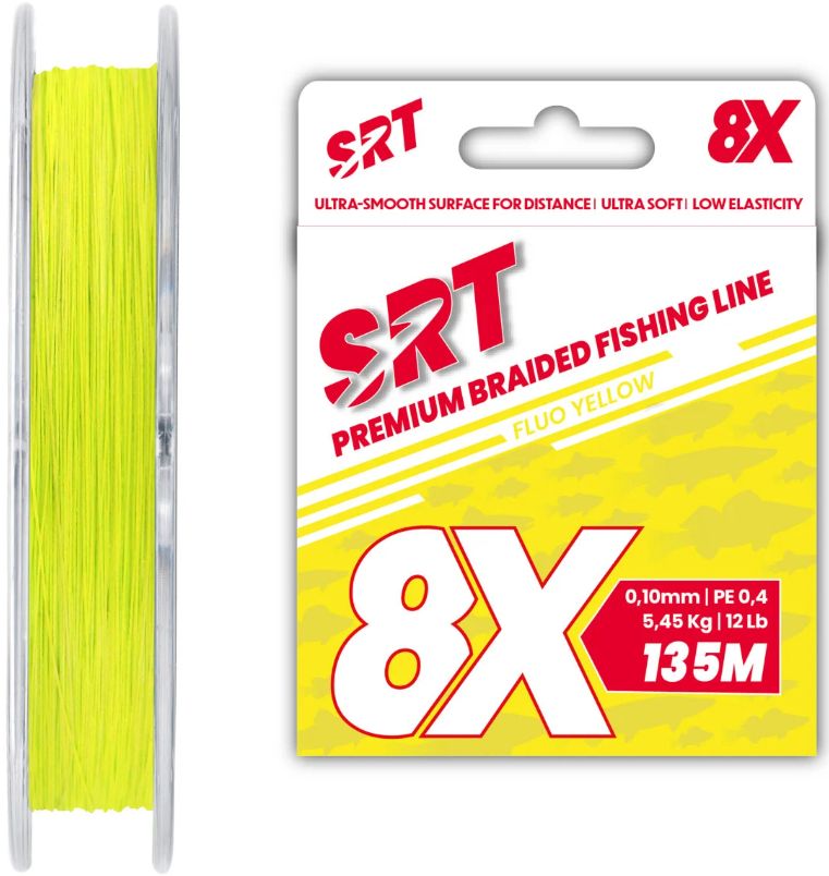 Fir Textil Sert Srt 8X, Fluo Yellow, 10.45kg, 0.18mm, 135m