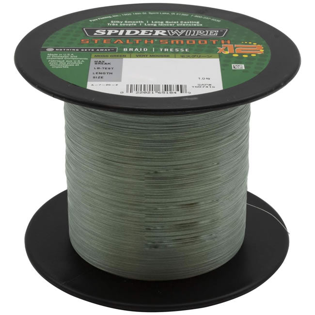 Fir Textil Spiderwire Stealth Smooth 12 Braid Verde 2000m, 0.39mm, 46.3kg