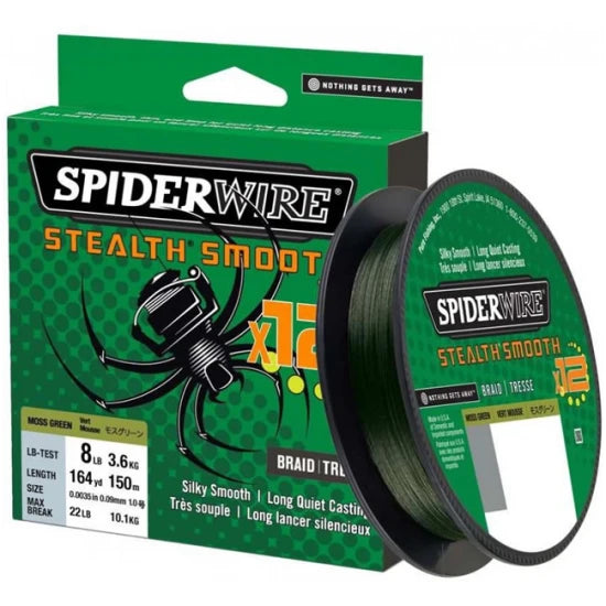 Fir Textil Spiderwire Stealth Smooth 12 Verde 150m, 0.39mm, 46.3kg