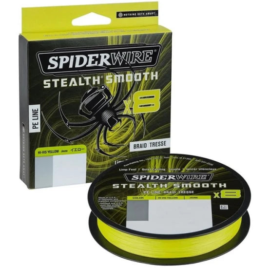 Fir Textil Spiderwire Stealth Smooth 8 Hi-vis Yellow, 150m, 0.07mm, 6.0kg