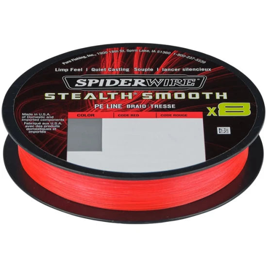 Fir Textil Spiderwire Stealth Smooth 8 Rosu 150m, 0.07mm, 6kg
