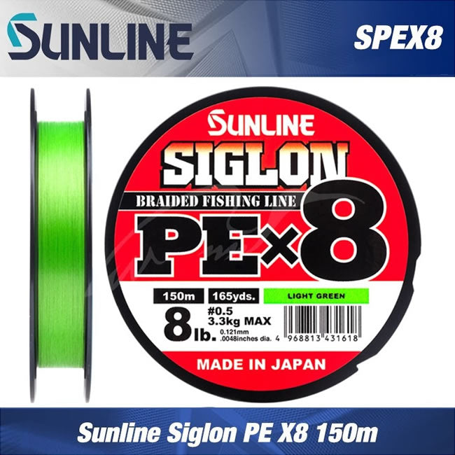 Fir Textil Sunline Siglon PE x8 Light Green, 150m, 0.094mm, 2.3kg