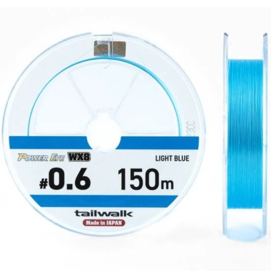 Fir Textil Tailwalk Power Eye Wx8, Light Blue, 150m, 0.156mm, 16lbs/7.3kg