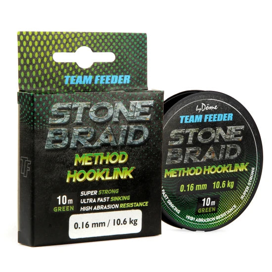 Fir Textil Team Feeder Stone Braid Green By Dome Gabor 10m 0.14mm 8.4kg