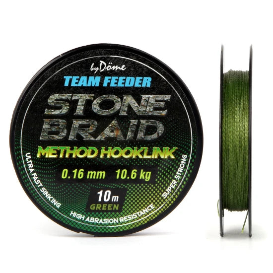 Fir Textil Team Feeder Stone Braid Green By Dome Gabor 10m 0.18mm 12.9kg