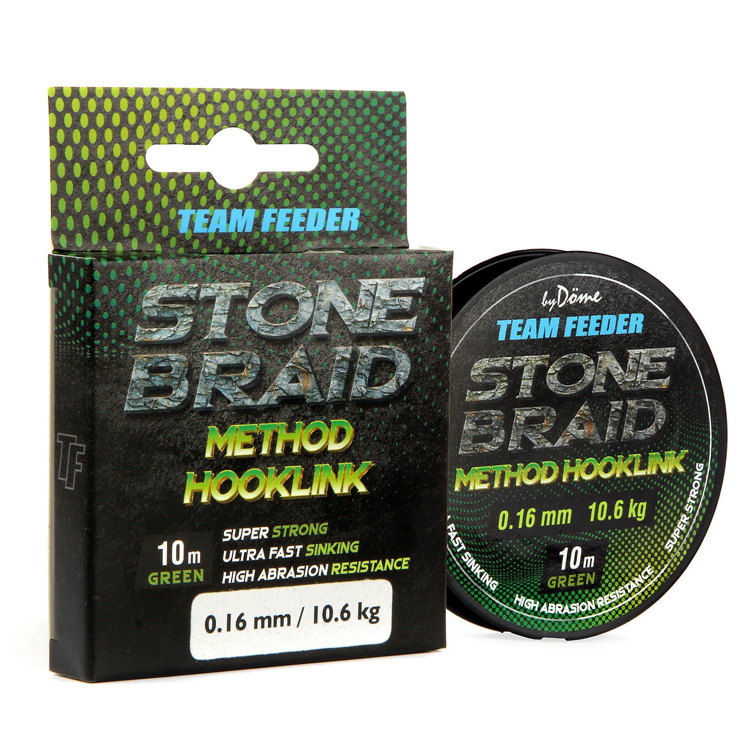 Fir Textil Team Feeder Stone Braid Green By Dome Gabor 10m 0.20mm 15.2kg