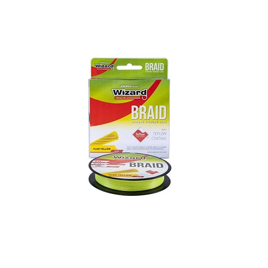 Fir Textil Teflonat Wizard Braid Fluo Yellow 0.30mm 135m