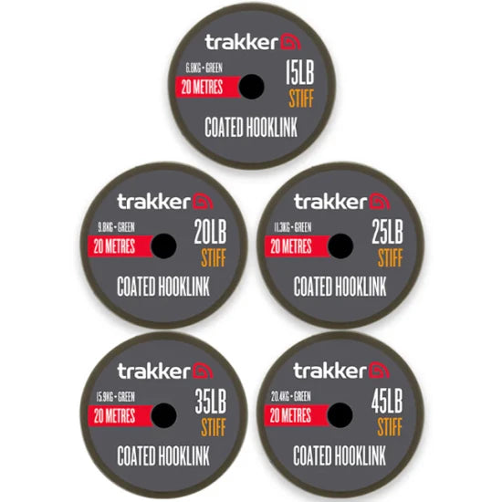 Fir Textil Trakker Stiff Coated Hooklink, 9.8kg/20lb, 20m