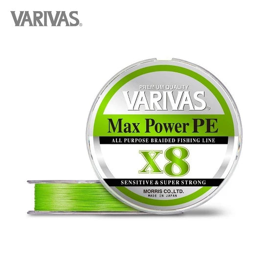Fir Textil Varivas Fir Max Power Pe X8 150m 20.2lb 0.165mm Lime Green Fluo