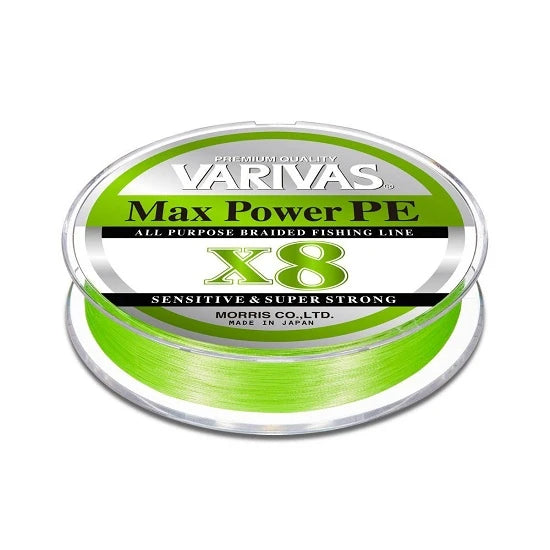 Fir Textil Varivas Fir Max Power Pe X8 150m 33lb 0.235mm Lime Green Fluo
