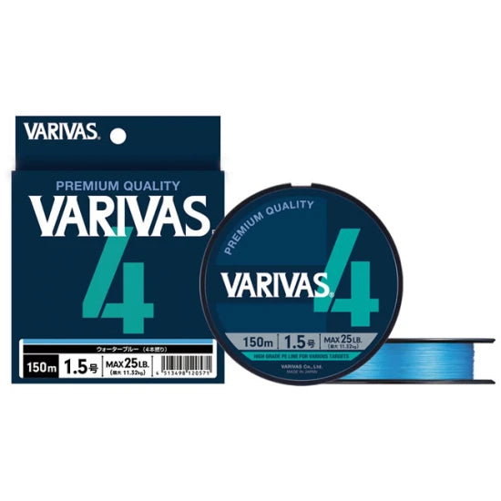 Fir Textil Varivas Pe 4 Blue Edition 150m 0.185mm 21lb Water Blue