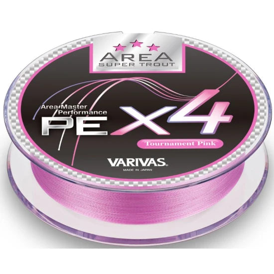 Fir Textil Varivas Super Trout Area Pe X4 Tournament, Pink, 0.15mm, 4lbs, 75m