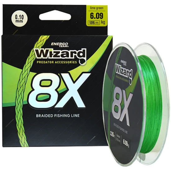 Fir Textil Wizard 8x, Lime Green, 135m, 0.14mm, 8.52kg