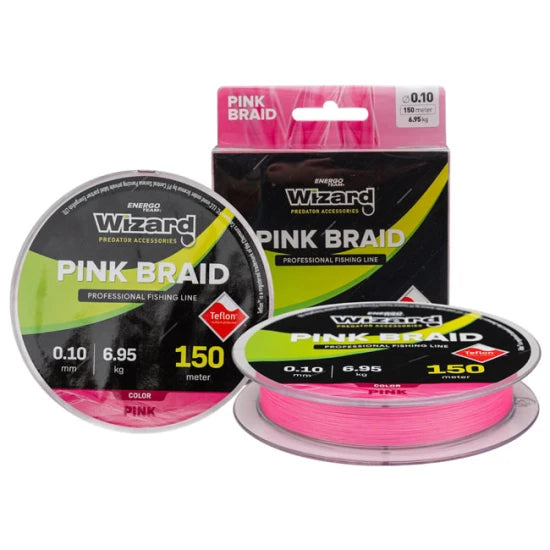 Fir Textil Wizard Pink Braid 150m, 0.18mm, 12.42kg