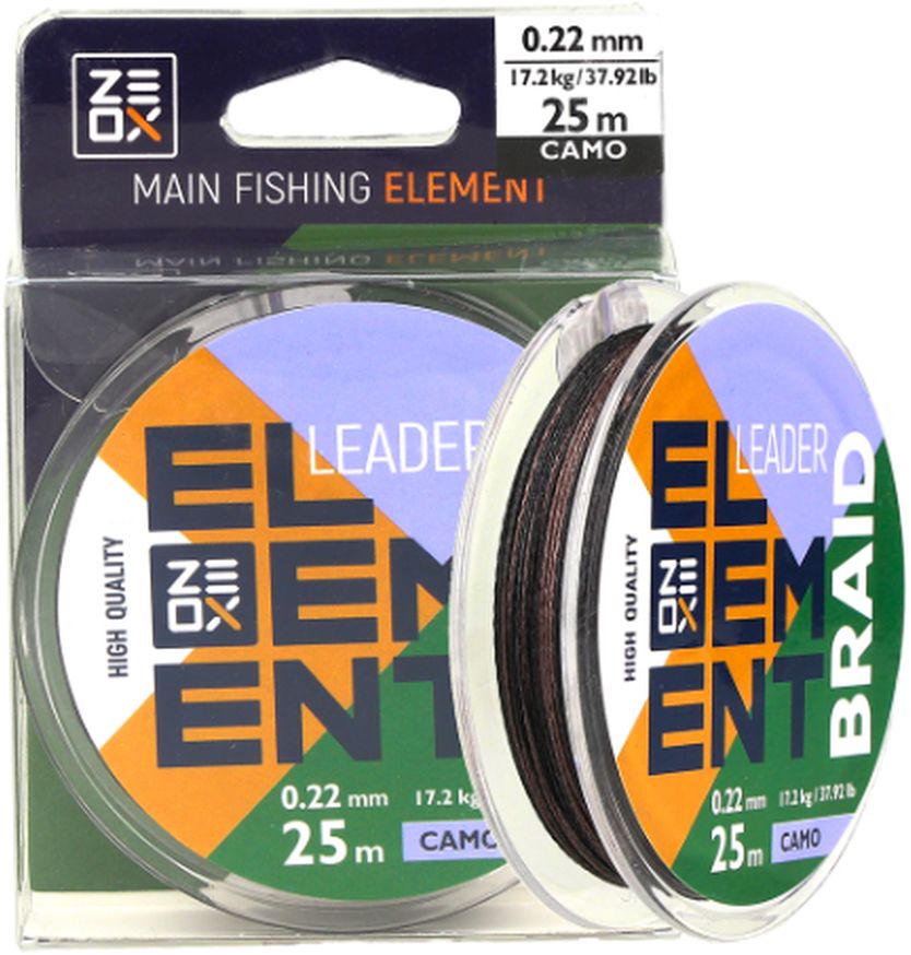 Fir Textil Zeox Element Leader Camo, 10.3kg, 0.14mm, 25m