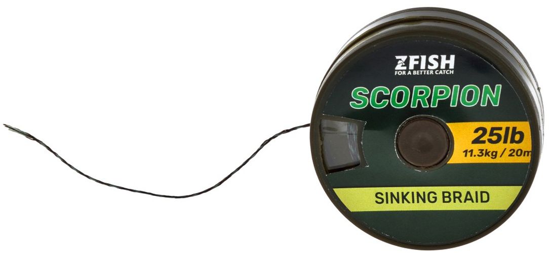Fir Textil Zfish Scorpion Sinking Braid, Brown Camouflage, 9kg, 20lb, 10m