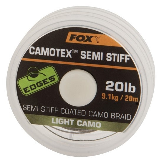 Fir Textil cu Camasa FOX Camotex Semi Stiff Light Camo 20m 35lbs 15.8kg