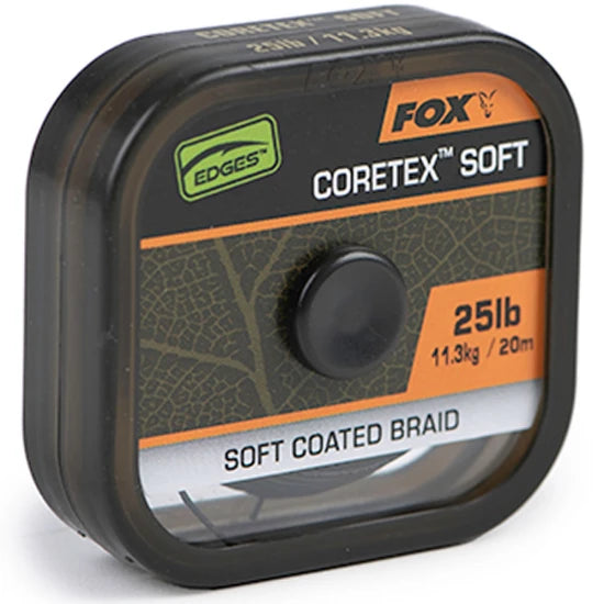 Fir Textil Cu Camasa Fox Naturals Coretex Soft, Verde Inchis, 20m, 25lb/11.3kg