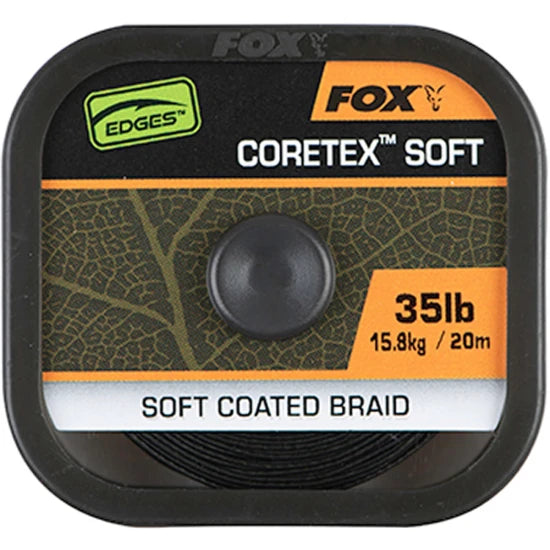 Fir Textil Cu Camasa Fox Naturals Coretex Soft, Verde Inchis, 20m, 35lb/15.8kg