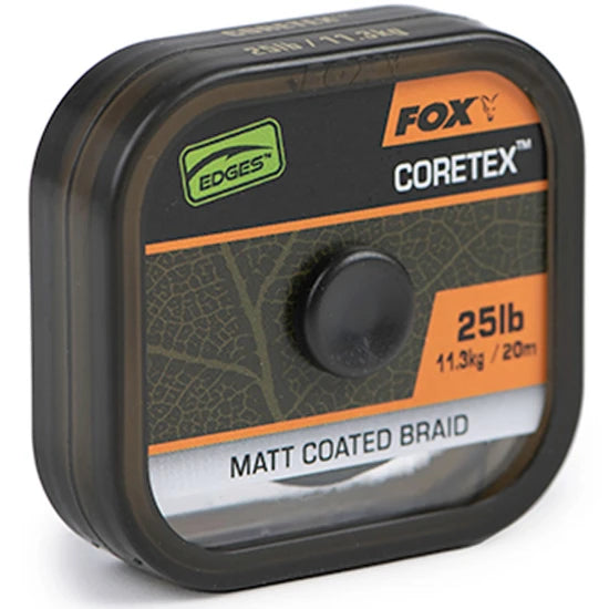 Fir Textil Cu Camasa Fox Naturals Coretex, Verde Inchis, 20m, 25lb/11.3kg