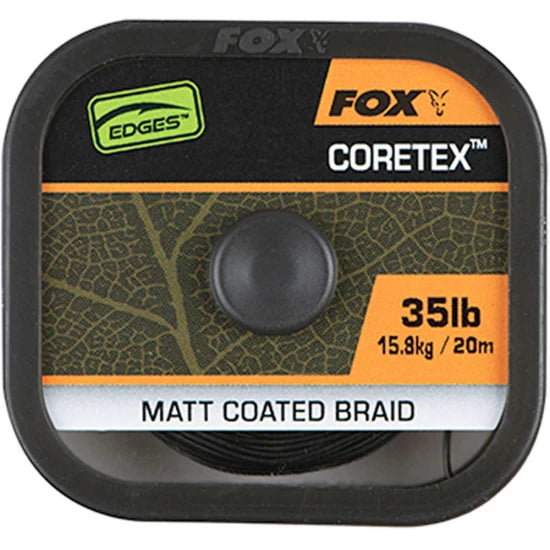 Fir Textil Cu Camasa Fox Naturals Coretex, Verde Inchis, 20m, 35lb/15.8kg