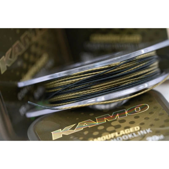Fir Textil Cu Camasa Korda Kamo Coated Hooklink, 50lbs, 20m/rola
