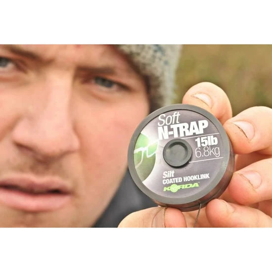 Fir Textil Cu Camasa Korda N-trap Soft Coated, Weedy Green, 20lbs, 20m