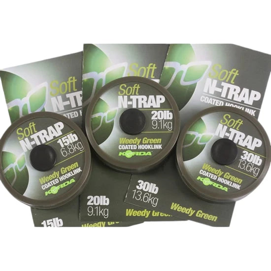 Fir Textil Cu Camasa Korda N-trap Soft Coated, Weedy Green, 30lbs, 20m