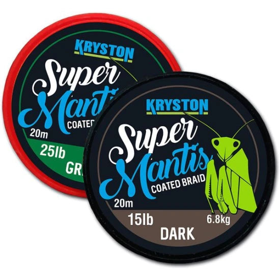 Fir Textil Cu Camasa Kryston Super Mantis Coated Braid, Dark Silt, 20m, 15lbs