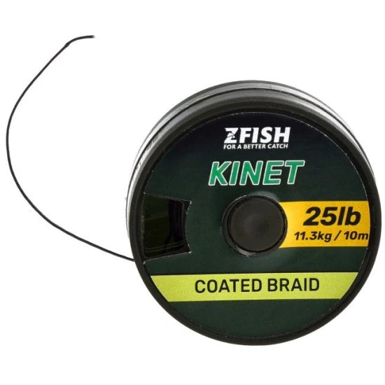 Fir Textil Cu Camasa Zfish Kinet Coated Braid, Brown, 9kg, 20lb, 10m