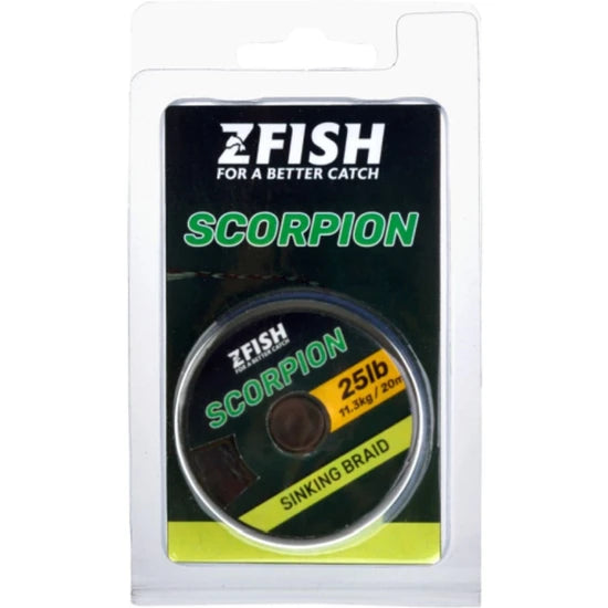 Fir Textil Cu Camasa Zfish Scorpion Sinking Braid, Brown Camouflage, 11.3kg, 25lb, 10m
