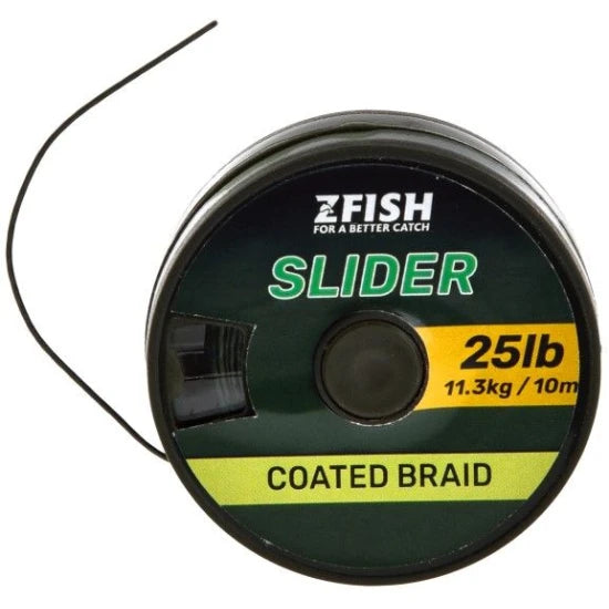 Fir Textil Cu Camasa Zfish Slider Coated Braid, Olive Green, 15.9kg, 35lb, 10m